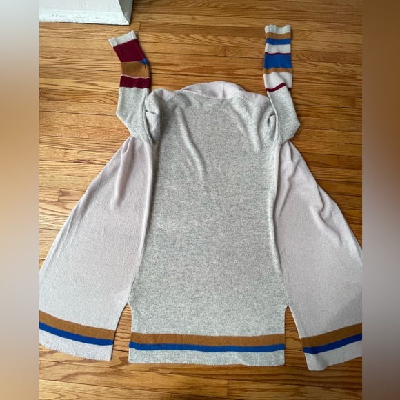 Anthropologie 100% Cashmere Colorblock Cardigan, XS - Picture 5 of 10